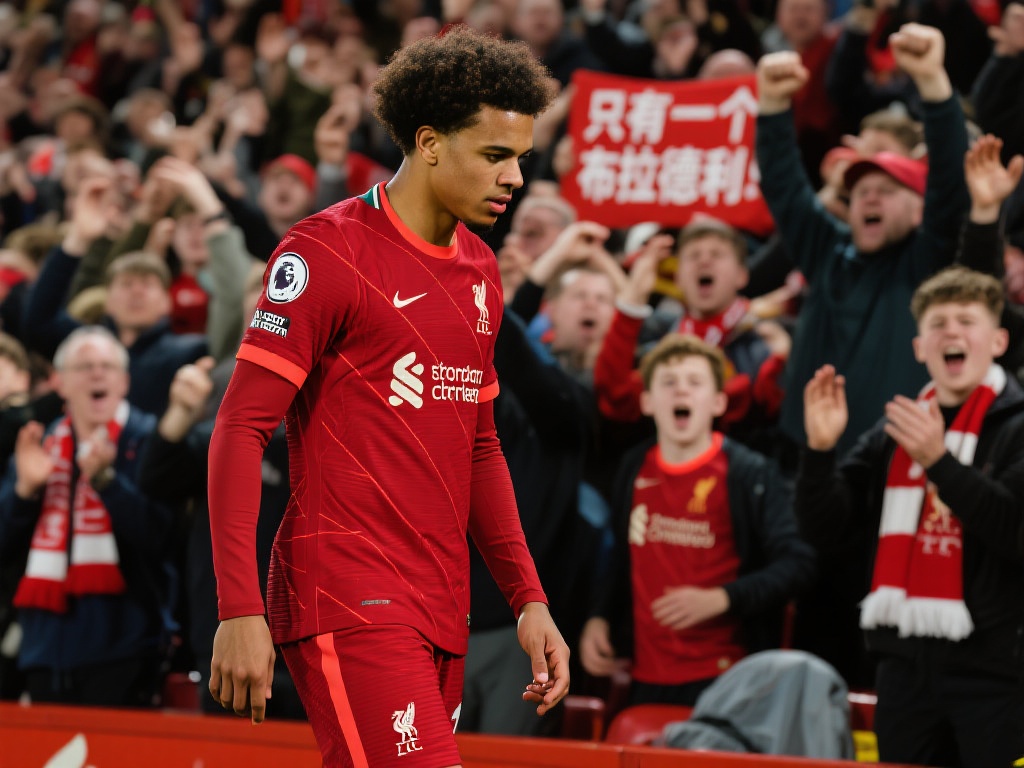 在足球世界里，球员与球迷之间的情感纽带往往复杂而深刻。利物浦的阿诺德（Trent Alexander-Arnold）近期却经历了一场令人唏嘘的风波。作为球队曾经的绝对主力，这位英格兰国脚在主场比赛中替补登场时，竟遭到自家球迷的狂嘘，甚至还有人高喊“只有一个布拉德利”，表达对年轻后卫康纳·布拉德利（Conor Bradley）的支持。这不仅反映了阿诺德近期的低迷状态，也暗示了他在离队传闻中的尴尬处境。本文将围绕这一事件，探讨阿诺德失宠的原因以及球迷态度的转变。